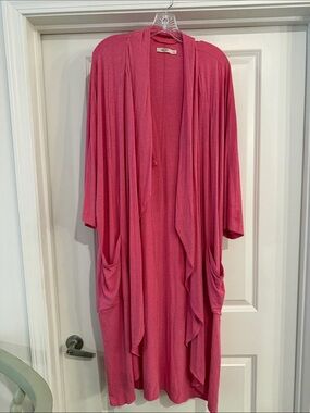 UGG Hot Pink Open-Front Knit Cardigan